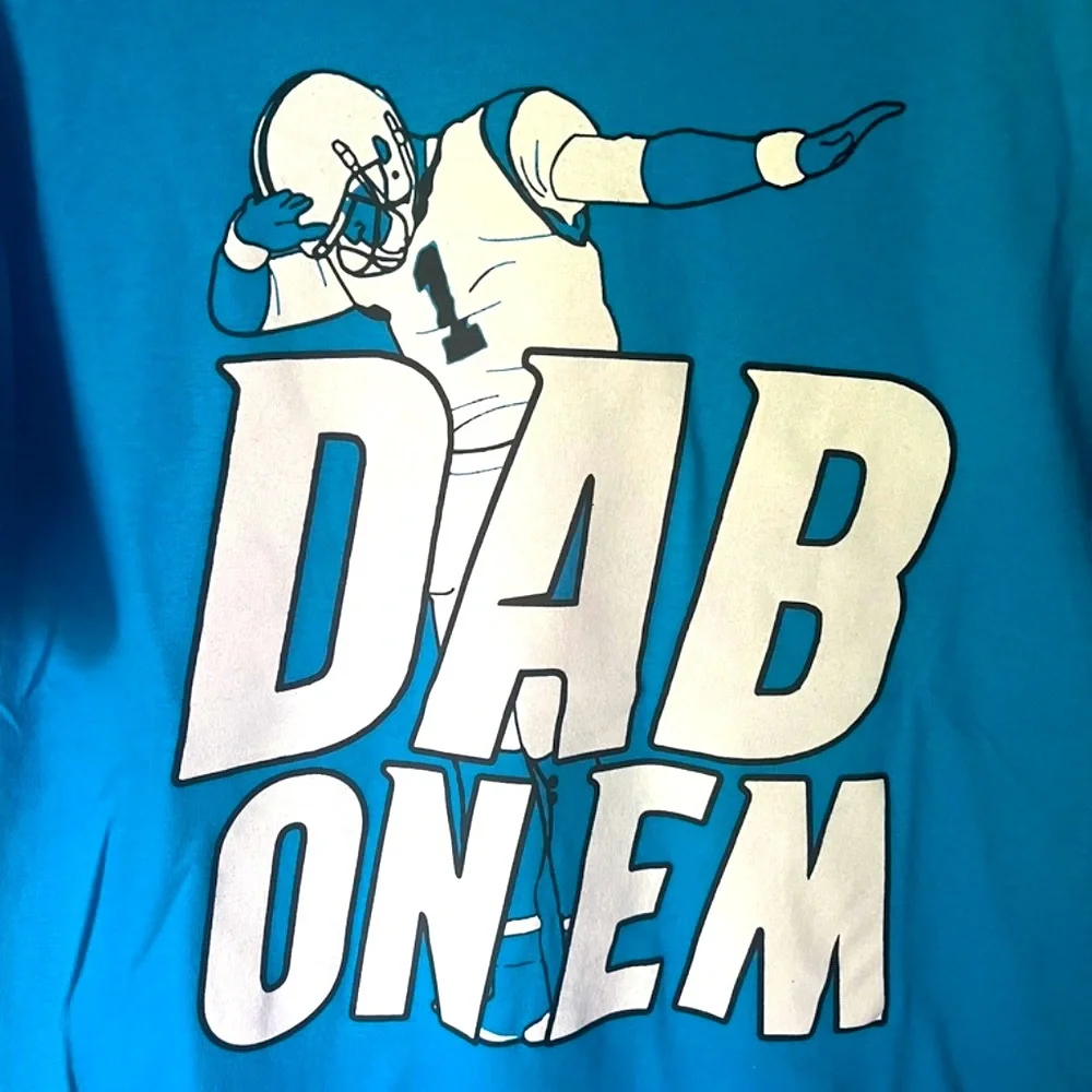 Dab on ‘Em Carolina Panthers Cam Newton Football TShirt Unisex Gildan Medium